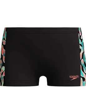 Digital Panel Swimming Shorts Neon Coral 11-12 Years Boys - Speedo - FashionsVida