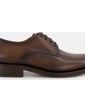 Zapatos de cordones pala lisa de hombre en piel de construcción Goodyear - Emidio Tucci - FashionsVida