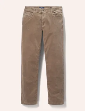 Premium-Cord Five-Pocket, Regular Fit#normale Größen#untersetzte Größen, Farbe Beige, 64, extra weich elastisch und bequem Herren - Walbusch - FashionsVida