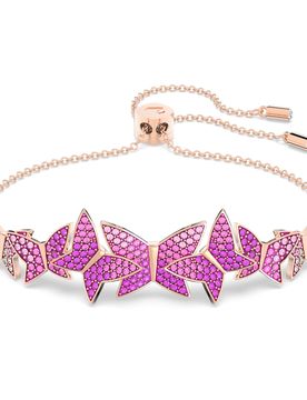 Braccialetto Idyllia Lilia, Farfalla, Rosa, Finitura oro rosa 18K OS