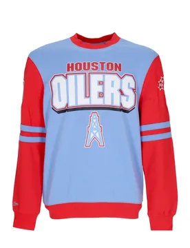 Felpa Girocollo Uomo Nfl All Over Crew 2.0 Houoil Original Team Colors - Mitchell & Ness - FashionsVida