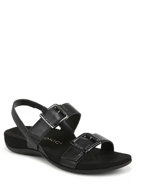 Women's Reese Slingback Sandals in Black Size: 4.5 - Black - Size: 4.5 - Vionic - FashionsVida