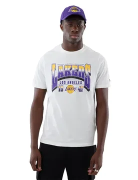 Maglietta A Maniche Corte Nba Arch Graphic Reg Los Angeles Lakers White M - New era - FashionsVida