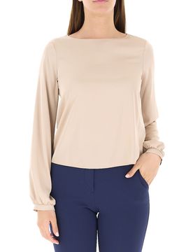 Blusa in satin BEIGE L