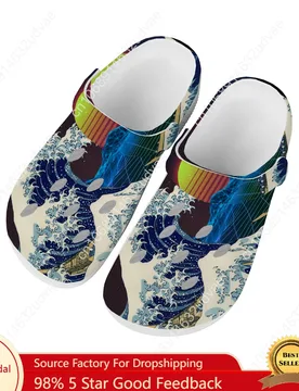 The Great Wave Off Kanagawa Water Shoes Men Women Comfortable Home Garden Clogs Customizd Sandals Beach Breathable Hole Slipper - Aliexpress - FashionsVida