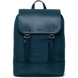 Mochila mujer 8 l en tejido ecológico con solapa en piel vegana