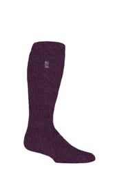 Mens 1 Pair SOCKSHOP Outdoor 2.3 TOG Plain Long Leg Gardening Socks Plum 6-11 - Purple - Size: 6-11 Mens