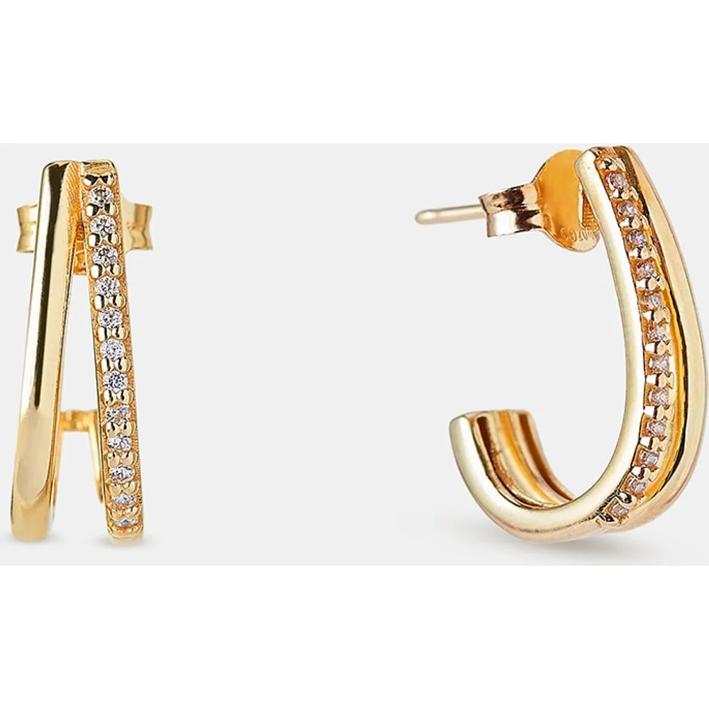 Pendientes de aro de oro y diamantes - El Corte Inglés - FashionsVida
