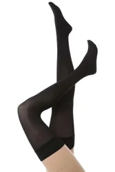 Pair Black 60 Denier Hold Ups Ladies Large - - Black - Size: Large