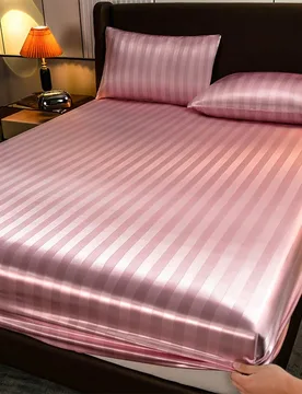 Piezas Juego de Ropa de Cama de Satén de Lujo, Juego de Ropa de Cama, Juego de Sábanas, Juego de Cubrecamas, Juego de Funda de Polvo de unicolor, Ju - Shein - FashionsVida