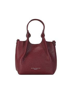 Bolso de piel - Hobo Bag DUA Small rojo oscuro