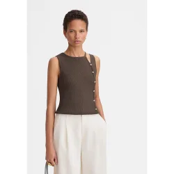 Top de mujer de corte recto diseño cut-out