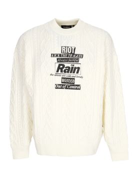 Maglione Uomo Rain Cable Sweater Crewneck Off White