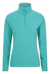 Camber' Womens Striped Fleece Top Half Zip Quick Dry Breathable Sweater Teal - Size 2xl