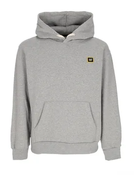 Felpa Cappuccio Uomo Unit Hoodie Light Heather Grey - Caterpillar - FashionsVida