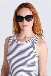 Cleo Womens Polarized Sunglasses - Black