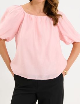 Blusa in lyocell - rosa pastello