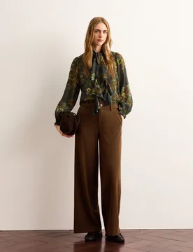 Pantalón fluido de mujer punto espiga - Lloyd's - FashionsVida