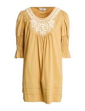 Minivestido Mujer Mostaza 36,38,40 Mujer