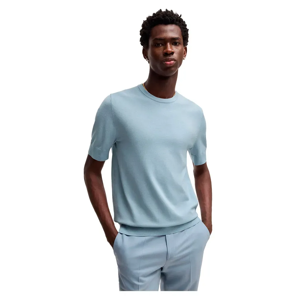 Hugo Pull à Manches Courtes San Carl Cv Open Blue L - Hugo Boss - FashionsVida