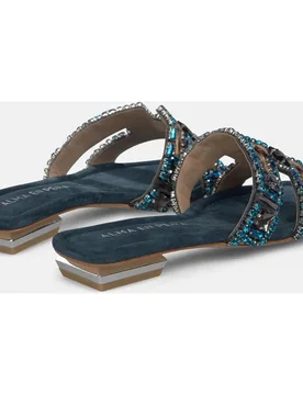 Sandalias de pala de mujer con tiras anchas con detalle transfer - Alma en Pena - FashionsVida