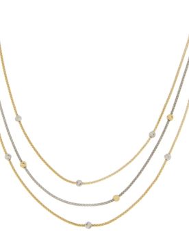 Collana Donna Oro Giallo Bianco GL100722