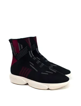 Black Cloudbust 40 High-top Trainers - Prada - FashionsVida