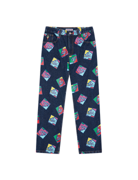 Running Dog Tile Denim Pants