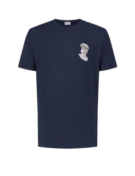 Pyjamashirt MARBLE MUSE yacht blue blau L herren