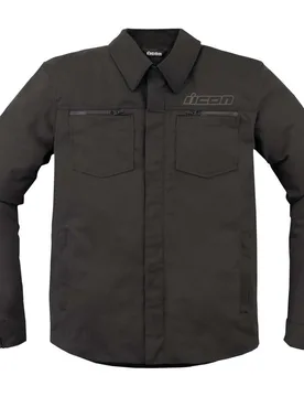 Giacca Moto Casual UPSTATE CANVAS CE Nero taglia M - Icon - FashionsVida