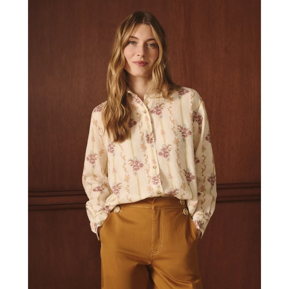 Camisa de mujer de lino con manga larga - Lloyd's - FashionsVida