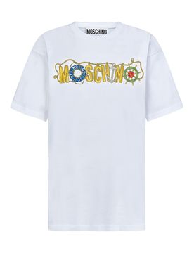 Moschino T-shirt girocollo con logo