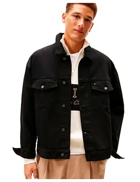 Giacca Relaxed Washed Denim Trucker Black M