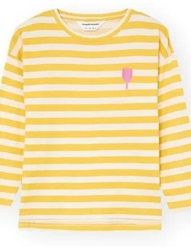 Blusen Compañia Fantástica T-Shirt 42016 - White/yellow Eu S;Eu M;Eu L;Eu Xl;Eu Xs Female - Compania Fantastica - FashionsVida