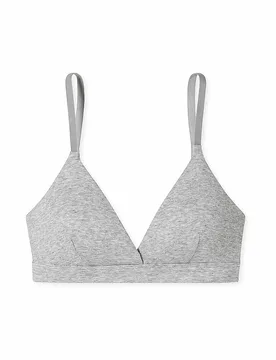 Sujetador RIB gris jaspeado con almohadillas extraíbles gris claro 80C - Schiesser - FashionsVida
