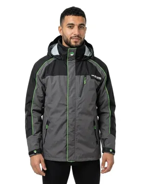 Waterproof Jacket Grey / Green / Black S Men - Maver - FashionsVida