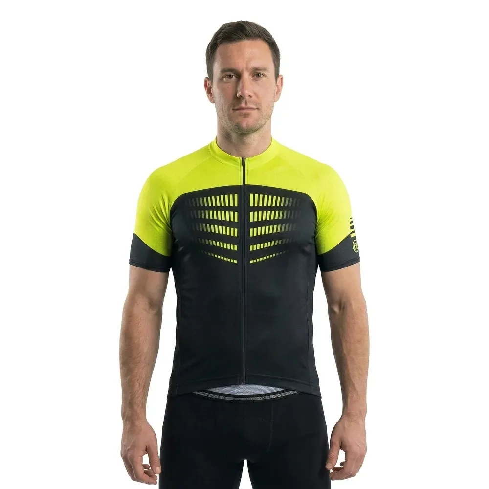 Maglia A Maniche Corte Aero 3.0 Fluo Yellow - Bicycle Line - FashionsVida