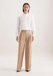Bundfaltenhose aus Baumwolltwill Beige 42