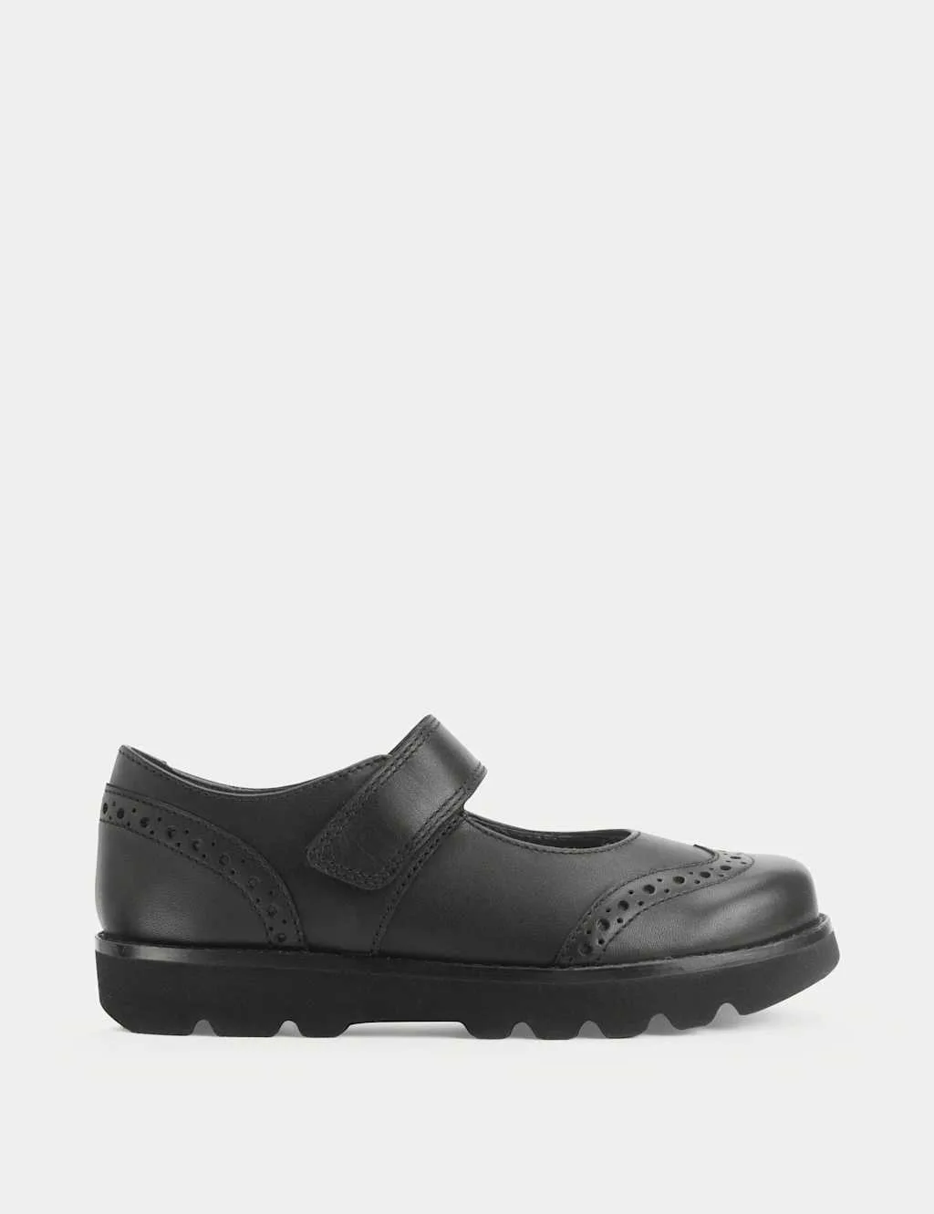 Kids' Leather Riptape School Shoes (9 Small - 3½ Large) Black Female - Start-Rite - FashionsVida