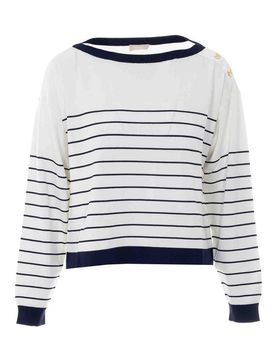 Liu Jo Maglione Bianco E Blu