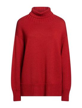 Rollkragenpullover Damen Ziegelrot M,S Damen