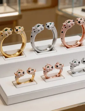 Vintage Fashion Style Ring Bracelet Women Lady Inlaid Full Cubic Zircon Black Patch Double Leopard Panther Party Jewelry Sets - Aliexpress - FashionsVida