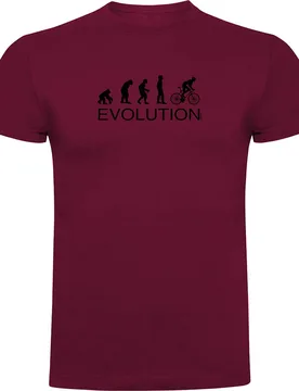 Maglietta A Maniche Corte Evolution Bike Dark Red - Kruskis - FashionsVida