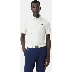 Polo de hombre de golf de corte regular con estampado en blanco de manga corta
