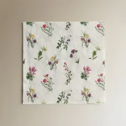 Pack de 20 servilletas de papel Flowers