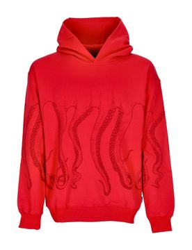 Felpa Leggera Cappuccio Uomo Outline Hoodie Red