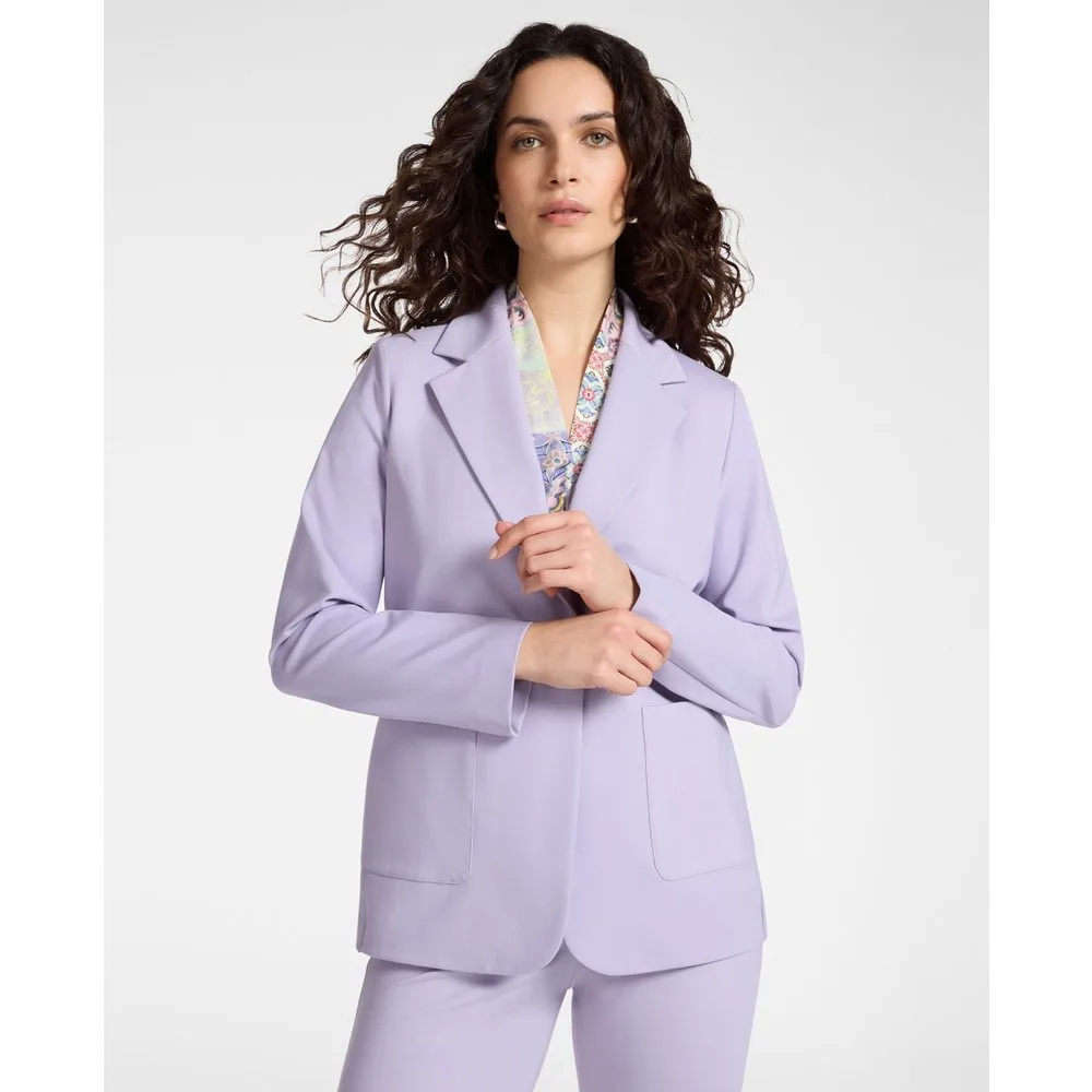 Blazer de mujer de un botón en punto milano ajuste entallado con cierre de un botón - Elena Miró - FashionsVida