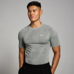 Camiseta sin costuras con estampado gráfico de pilares Tempo para hombre de MP - tormenta - XL