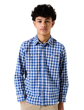 Camicia A Maniche Lunghe I53632 Royal 14-15 Anni - Garcia - FashionsVida