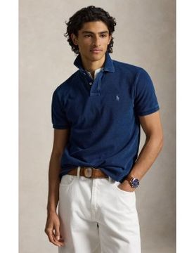 Para hombre. 710970582003 Polo de piqué Custom Slim Fit índigo (S), Casual, Algodón, Manga corta